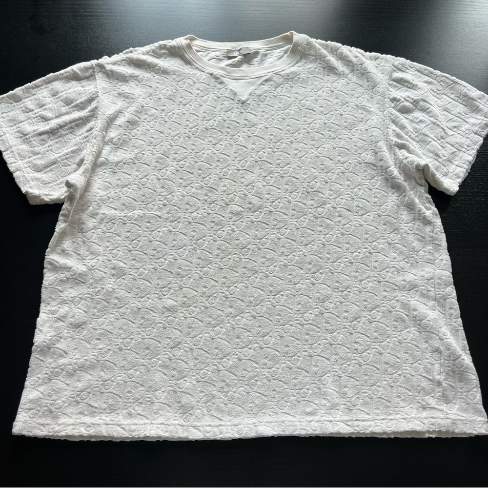 Dior Men's White Terry T Shirt
